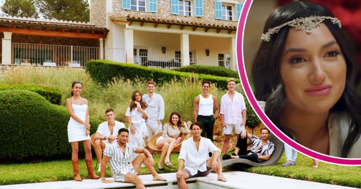 The cast of Made In Chelsea smiling and Ella Ding wearing her wedding dress on MAFSA