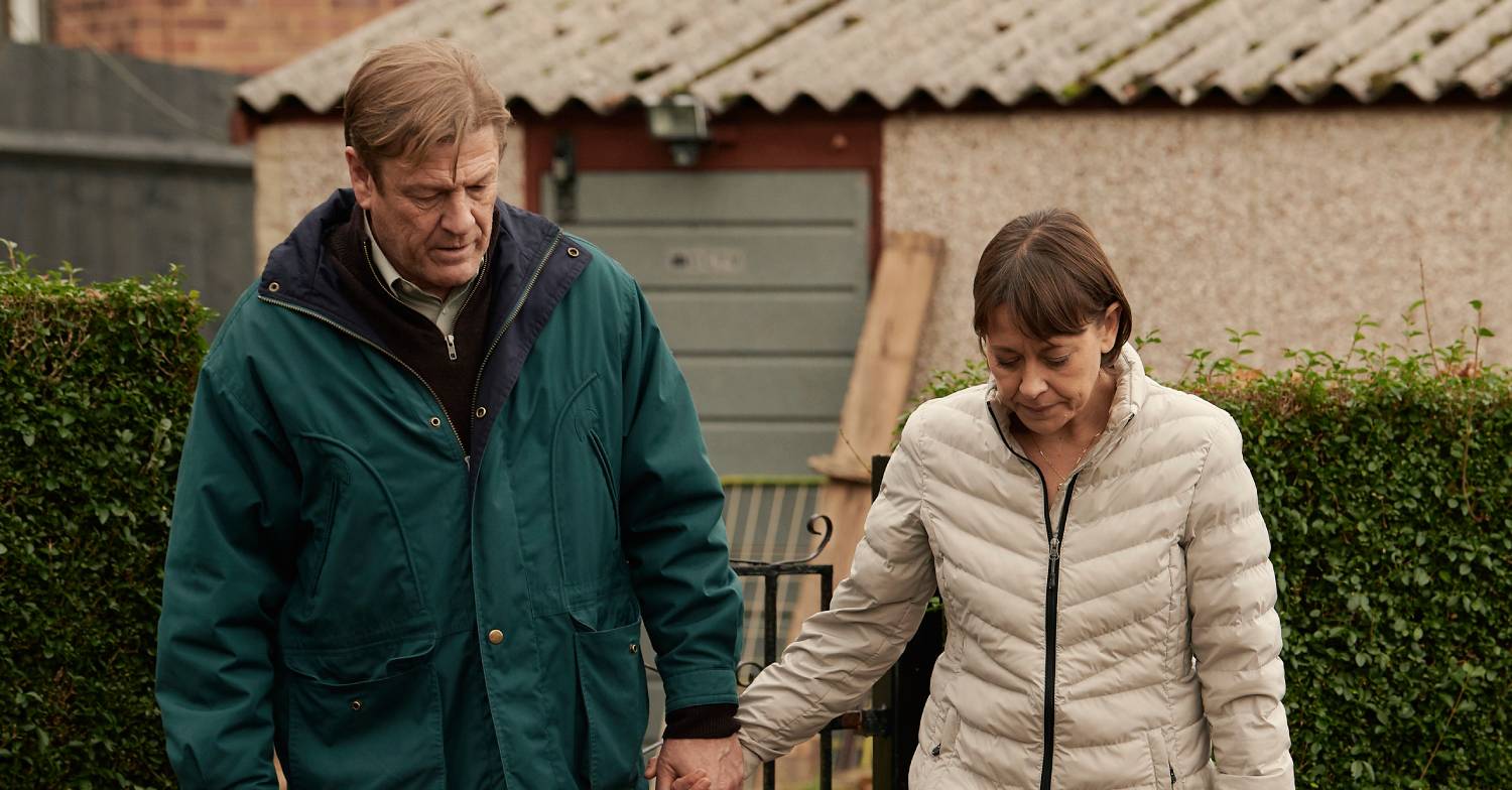 Marriage on BBC One: Ian and Emma make their way to a cemetery