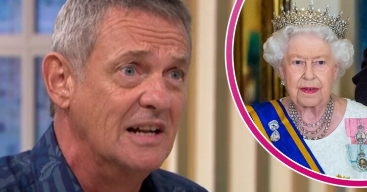 Matthew Wright appears incredulous on This Morning, the Queen looks stern