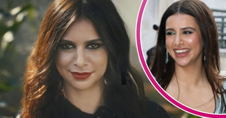 Meena loose hair looking evil Paige Sandhu smiling