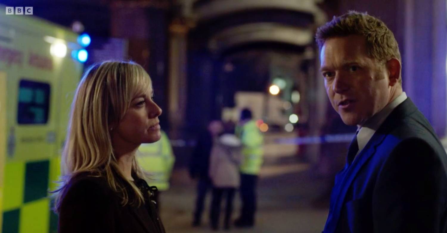 Nicola Walker husband Barnaby Kay sharing a scene in New Tricks with Tamzin Outhwaite