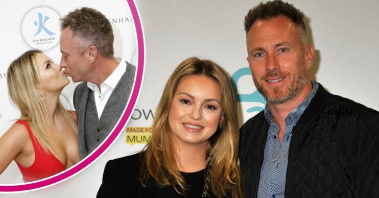 Ola and James Jordan kissing at event and the couple smiling at another event
