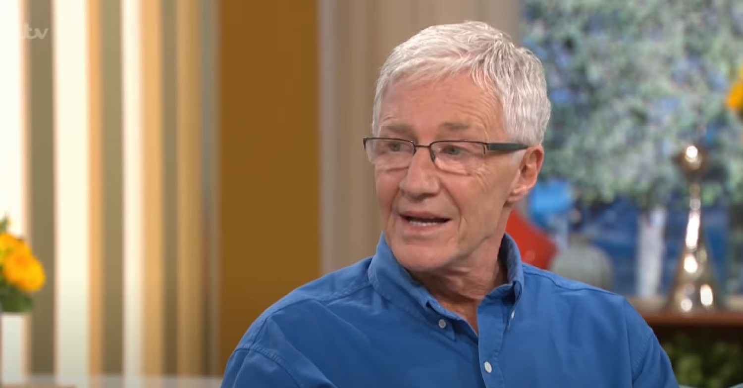 Paul O'Grady in blue shirt on This Morning