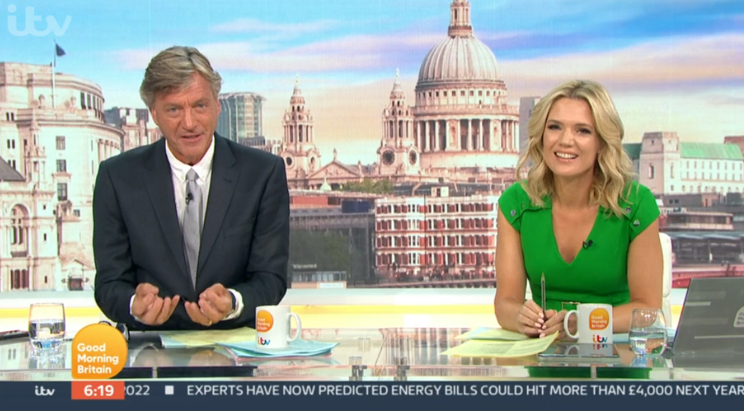 Richard Madeley and smiling Charlotte Hawkins on GMB 