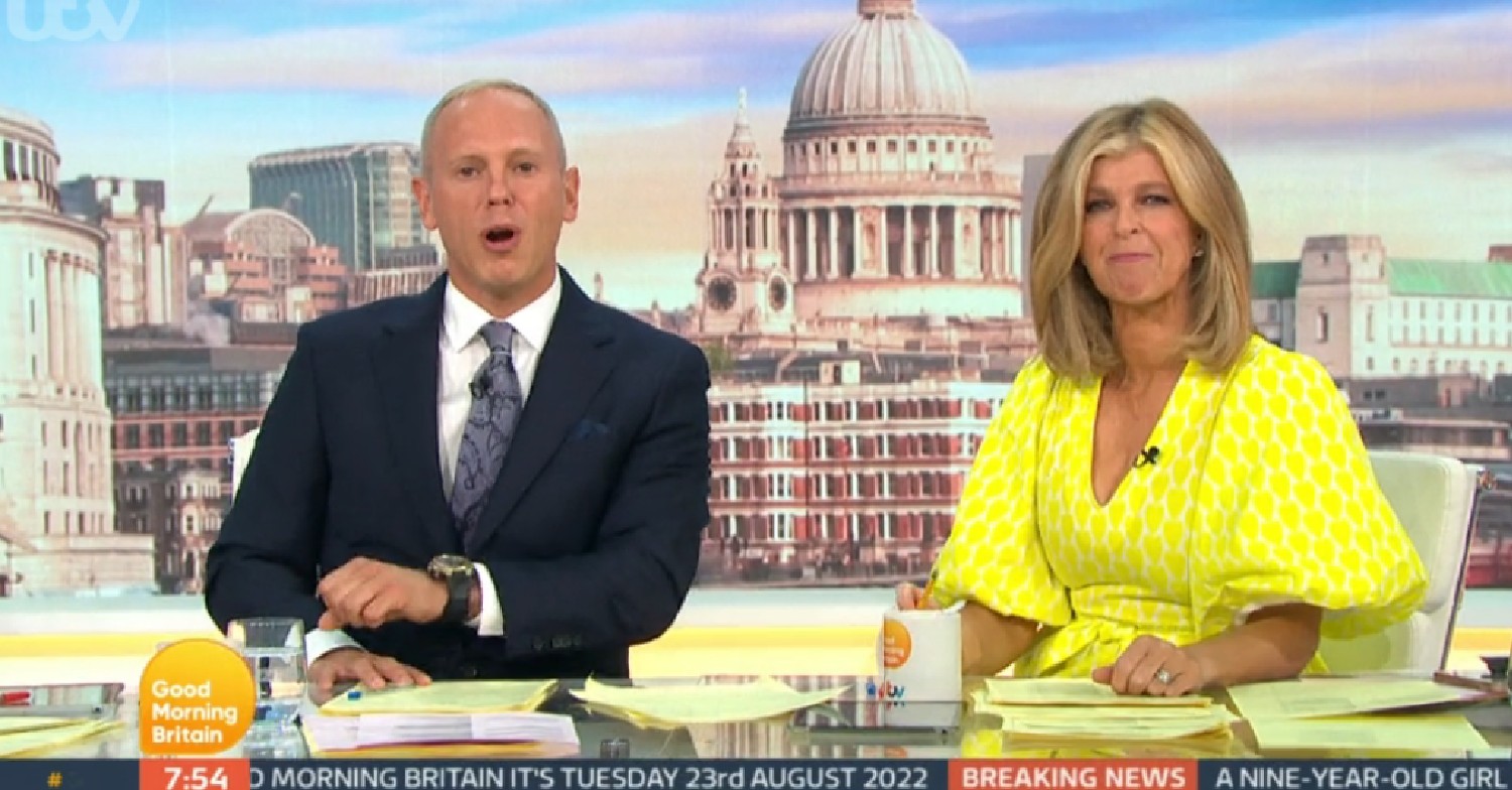 Robert Rinder and Kate Garraway hosting GMB today