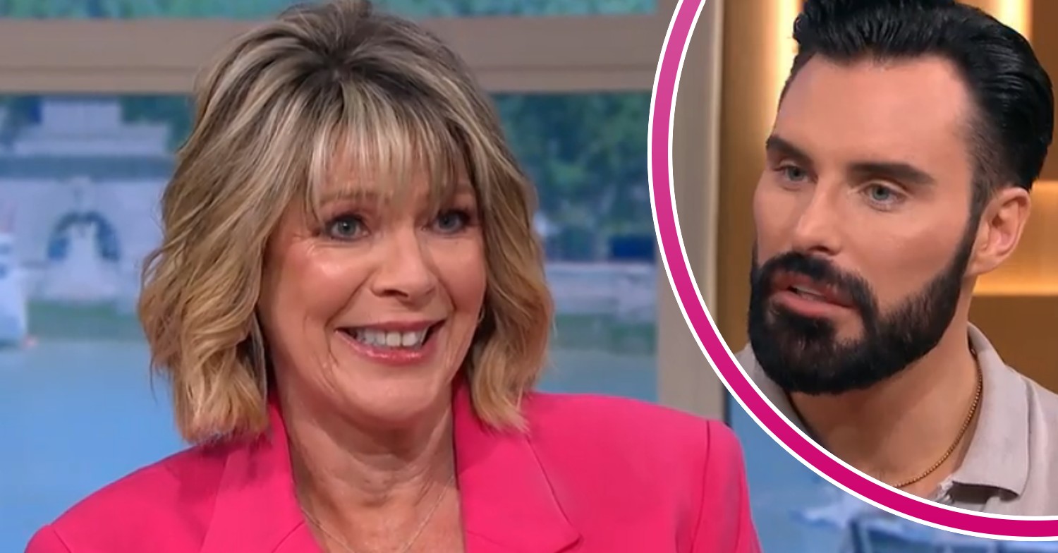 Ruth Langsford smiling alongside Rylan Clark on This Morning