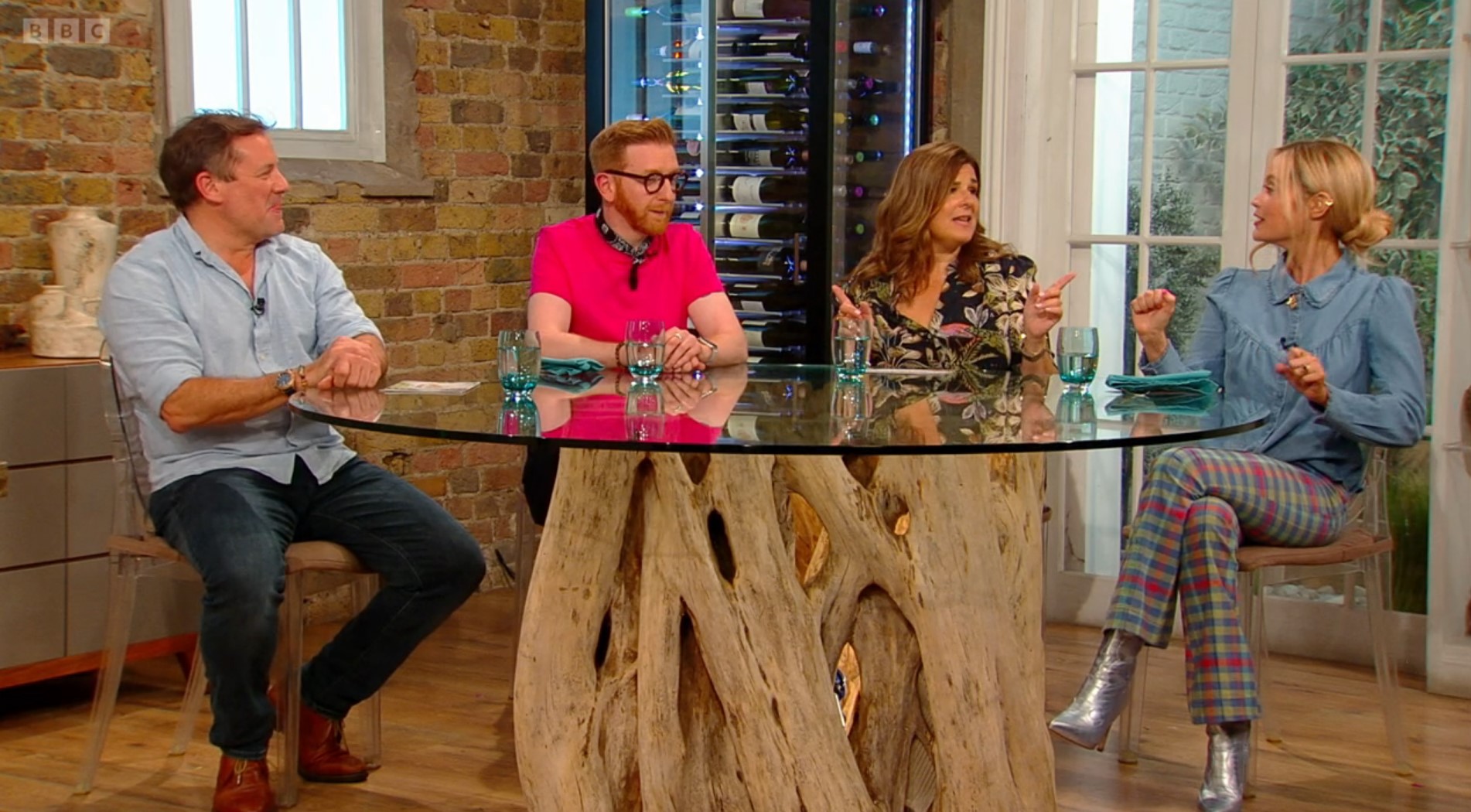 Saturday Kitchen Matt Tebbutt Paul Young Hels and Laura Whitmore round the table