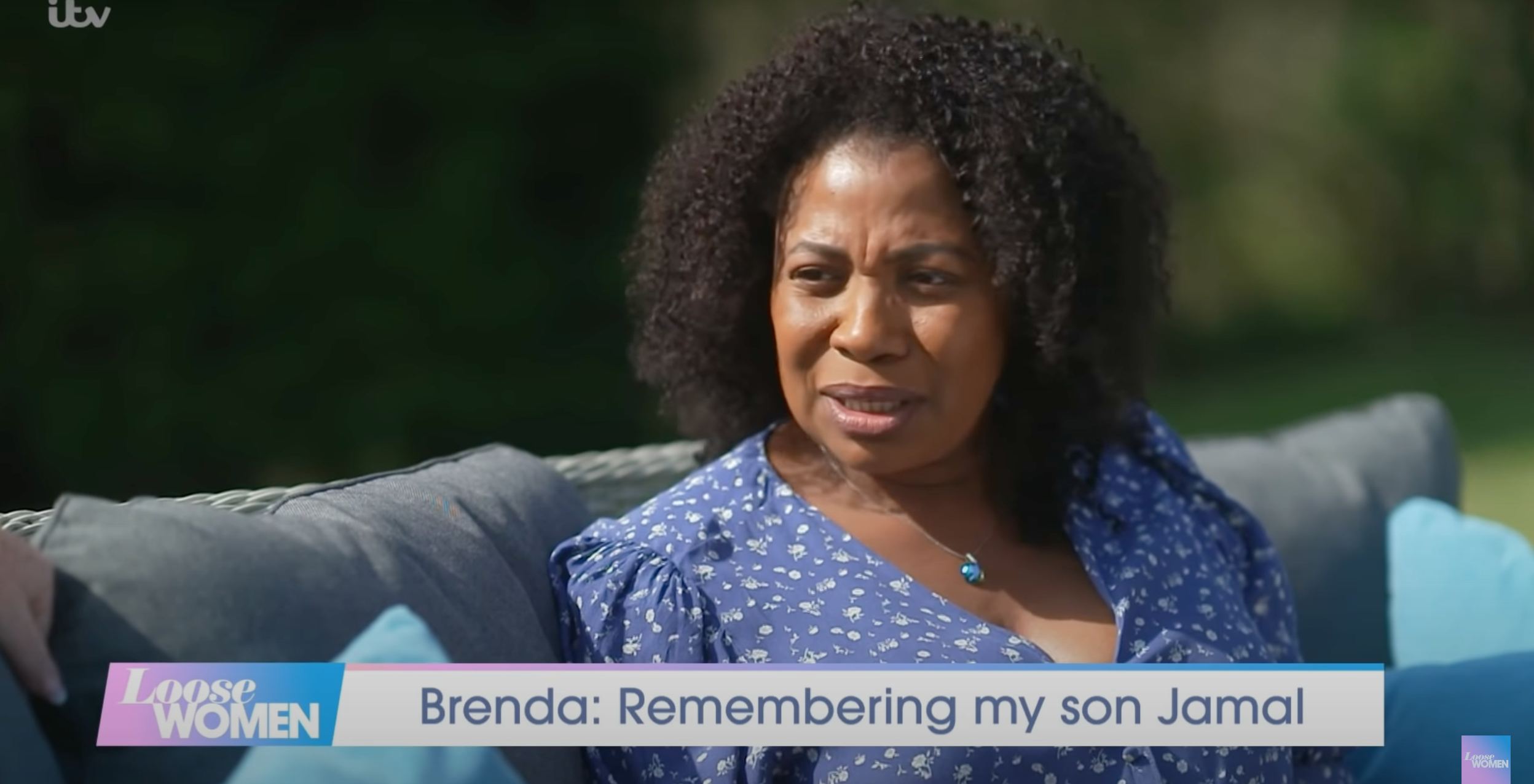 Brenda Edwards looking upset