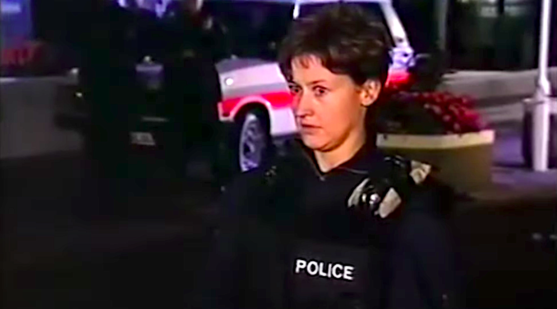 Emma looks worried after the Freshco's siege in Coronation Street