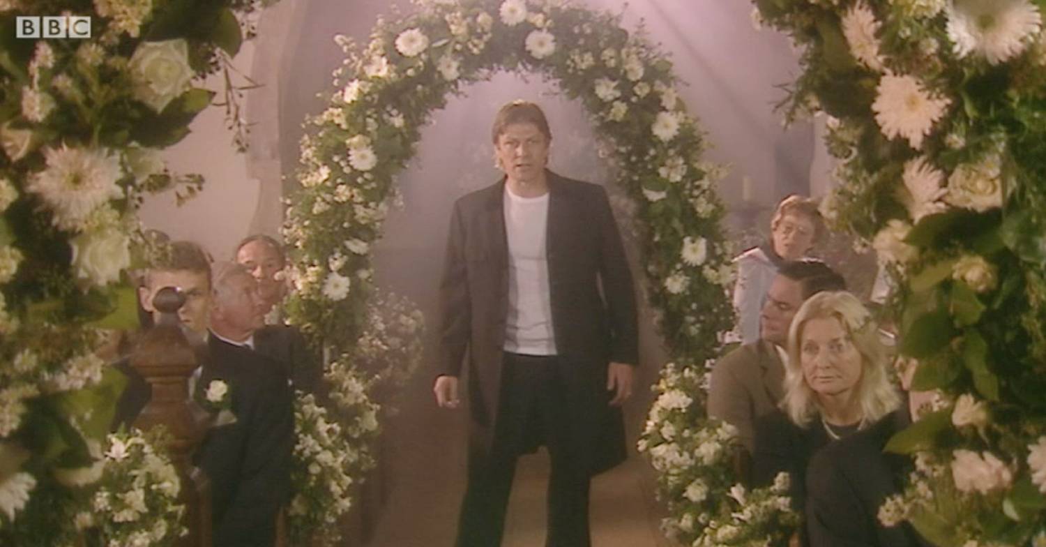 Sean Bean playing a fantasy love interest in Vicar of Dibley