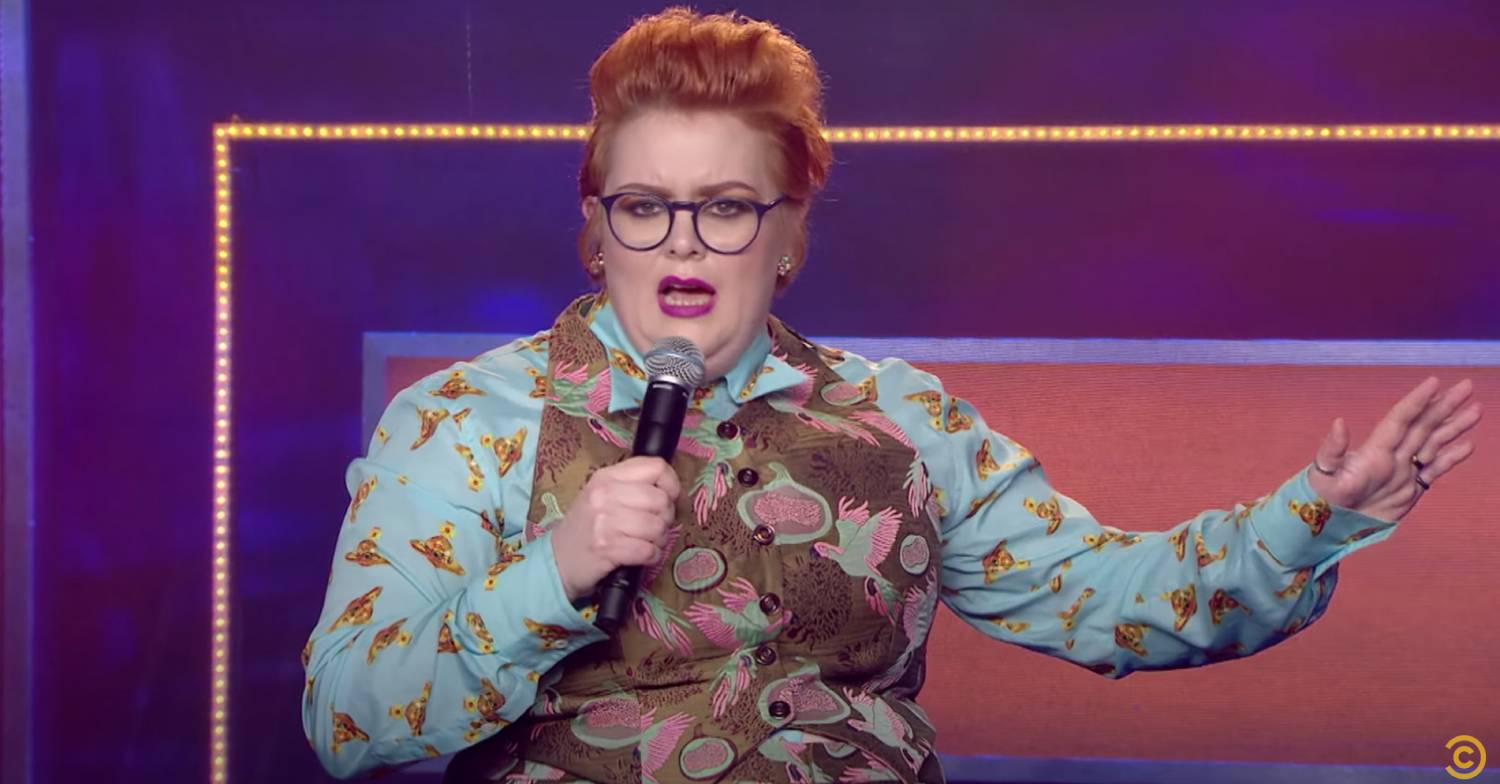Strictly 2022 star Jayde Adams in full flow during a stand up performance