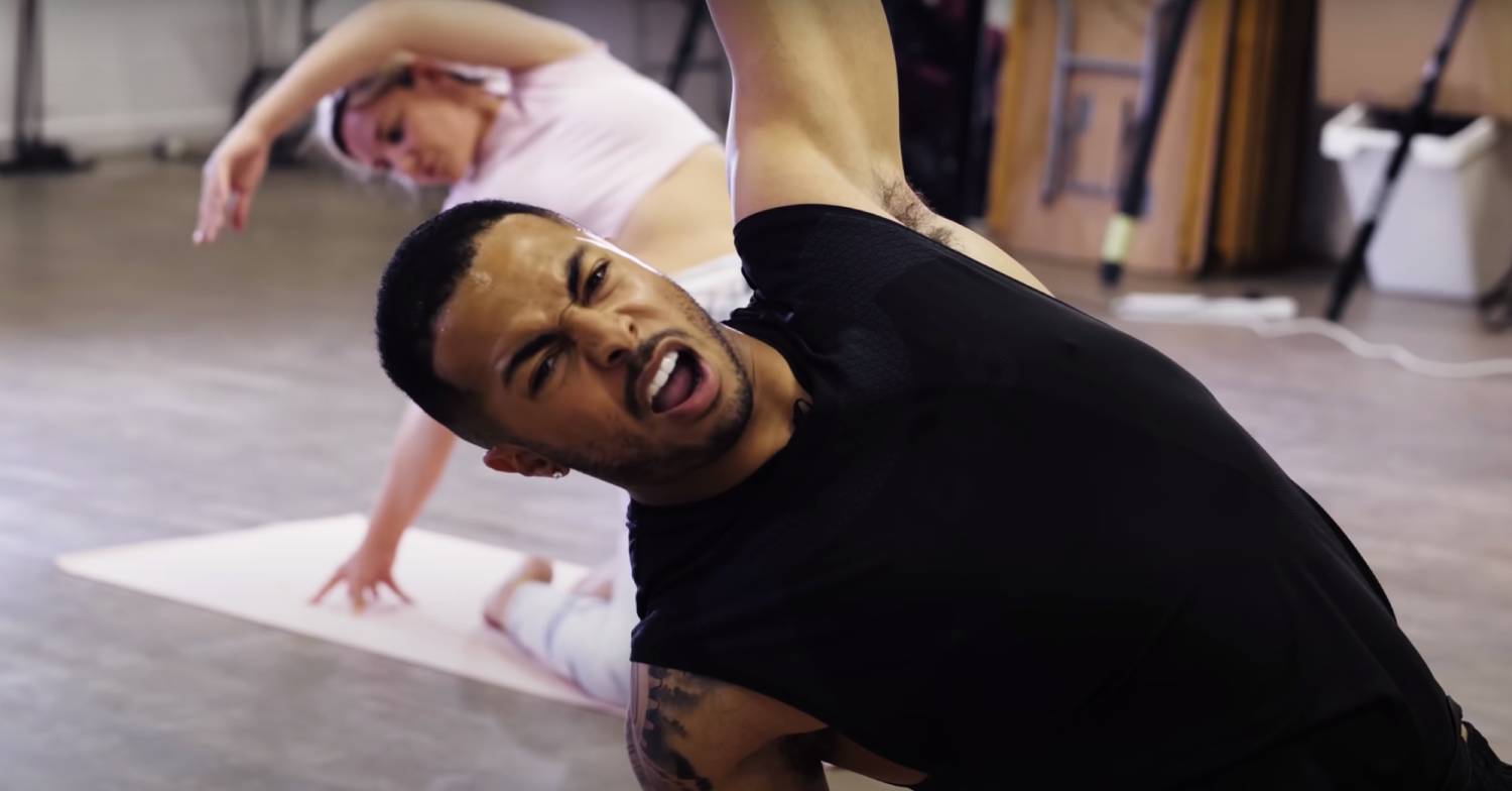 Tyler West working out