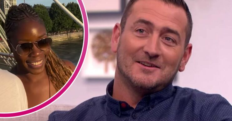 Strictly star Will Mellor smiles as he appears on Lorraine, his wife Michelle McSween also smiles