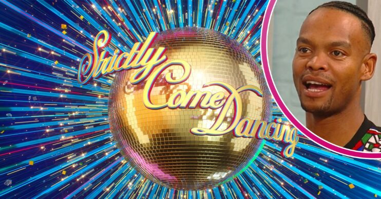 Strictly logo and Johannes Radebe