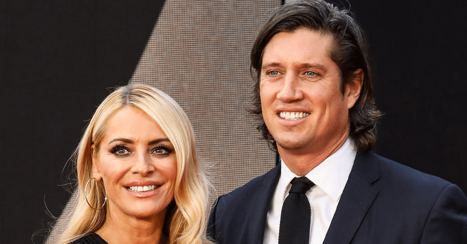 Tess Daly and Vernon Kay smiling