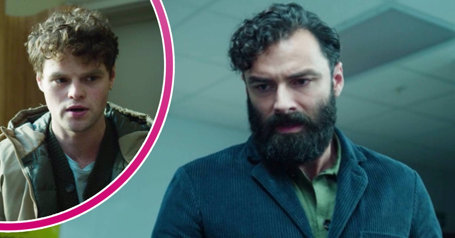 Bobby looks worried and Dr looks concerned in The Suspect on ITV
