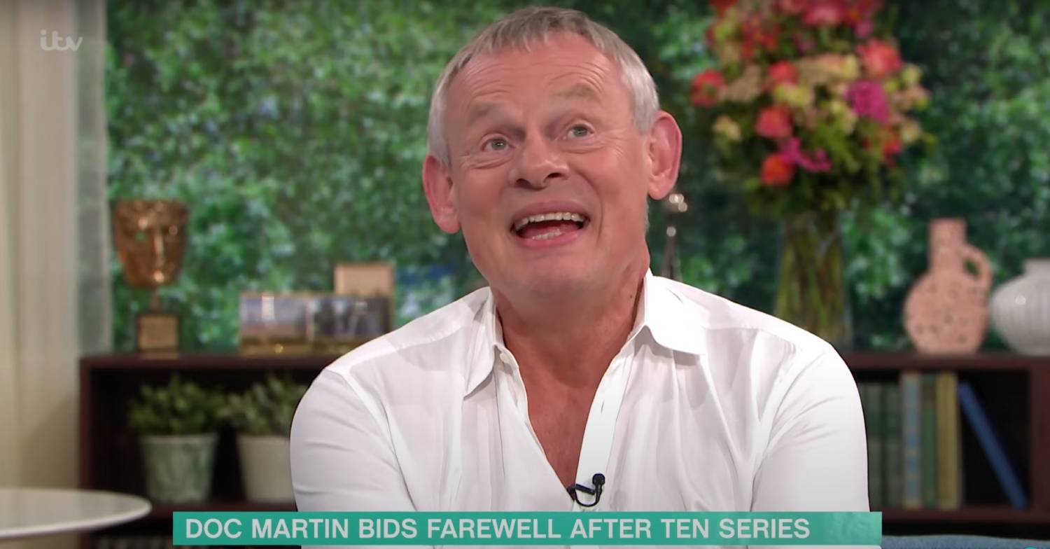 Martin Clunes looks overjoyed on This Morning today