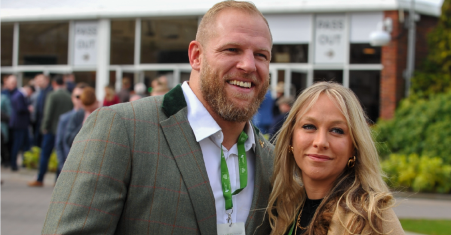 James Haskell and Chloe Madeley smiling