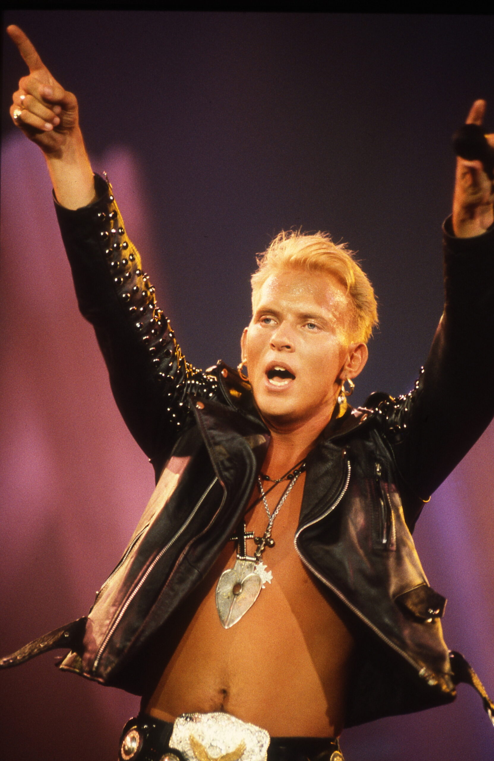 Bros performing live at the Diamond Awards in Antwerp Belgium Featuring: Matt Goss Where: Antwerp, Belgium 1987