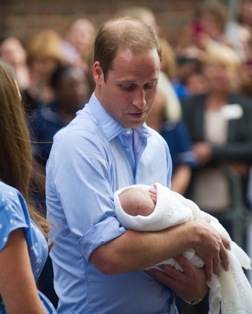 Prince George one day after his birth