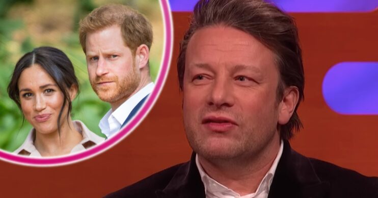 Prince Harry and Meghan Markle and Jamie Oliver