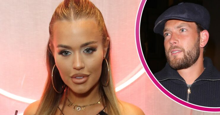 Lottie Tomlinson posing at event and Lewis Burton photographed while out