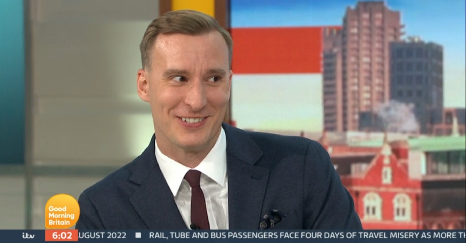 Paul Brand grinning on GMB today