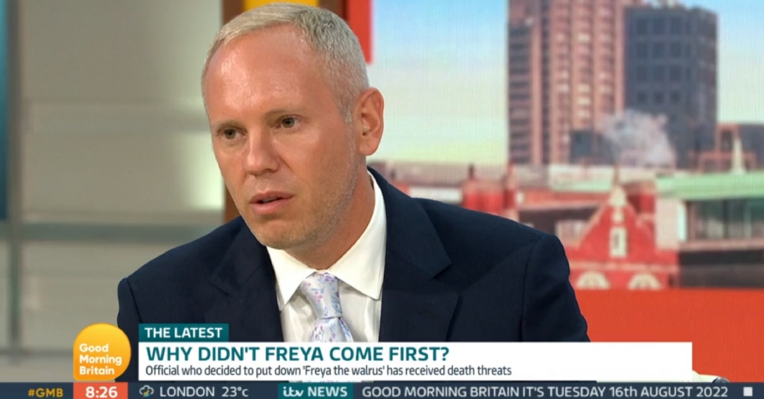 Rob Rinder looks serious on GMB today