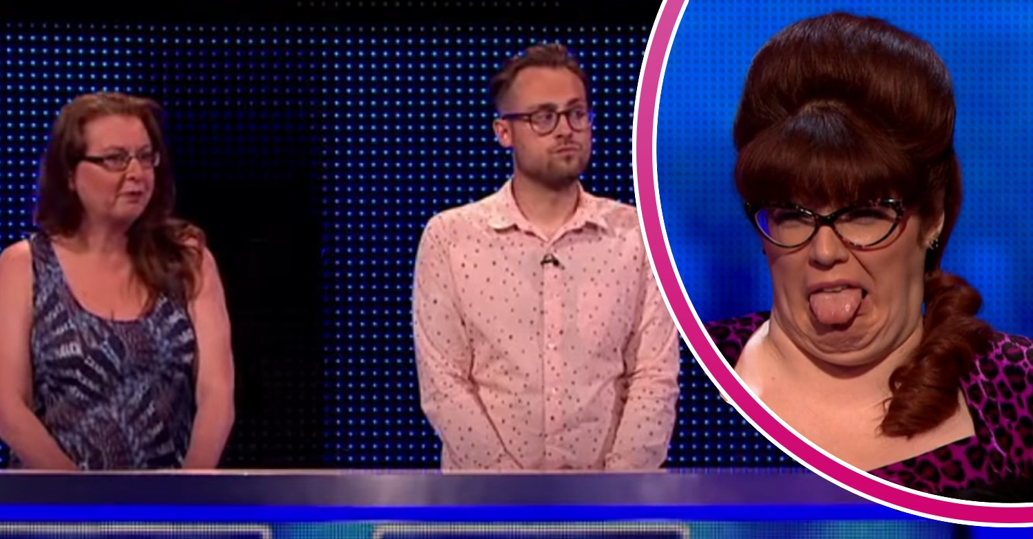 Jo and Sam on The Chase, Jenny Ryan pulling a face