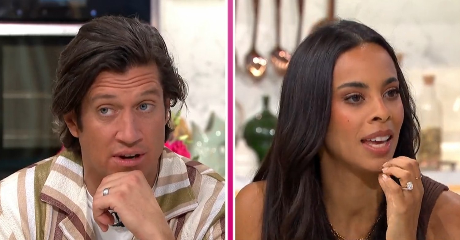 Vernon Kay and Rochelle Humes on This Morning today