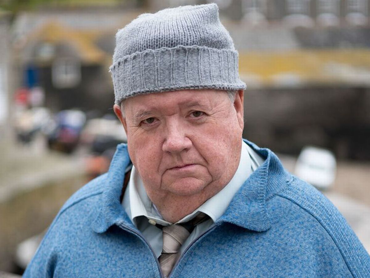 Bert Large in woolly hat for Doc Martin