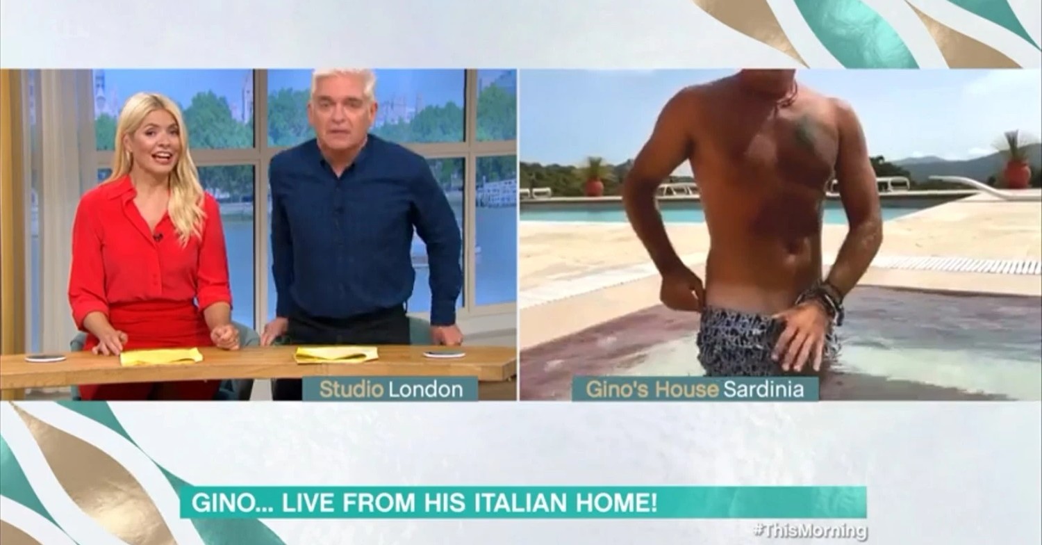 Gino D'Acampo on This Morning today in his swimsuit