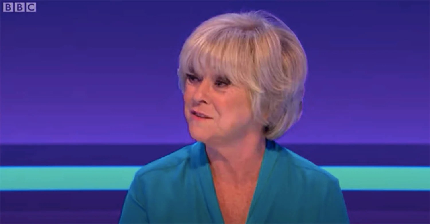 Sue Barker presenting Question of Sport on the BBC