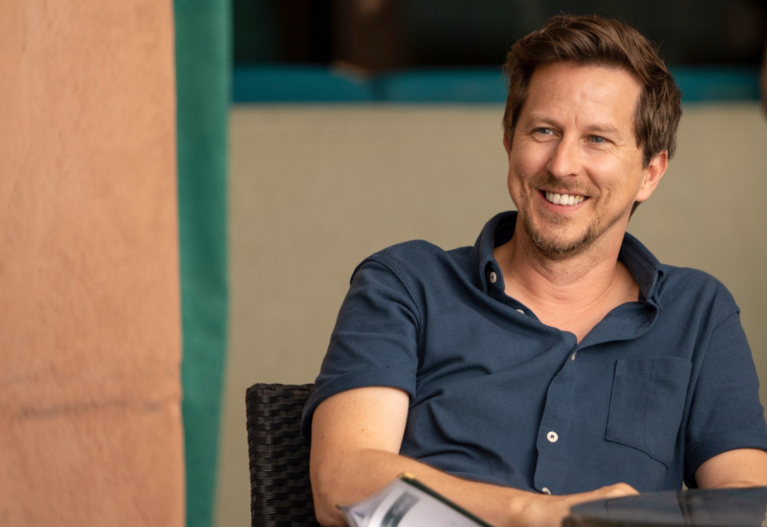 Lee Ingleby smiling in Crossfire