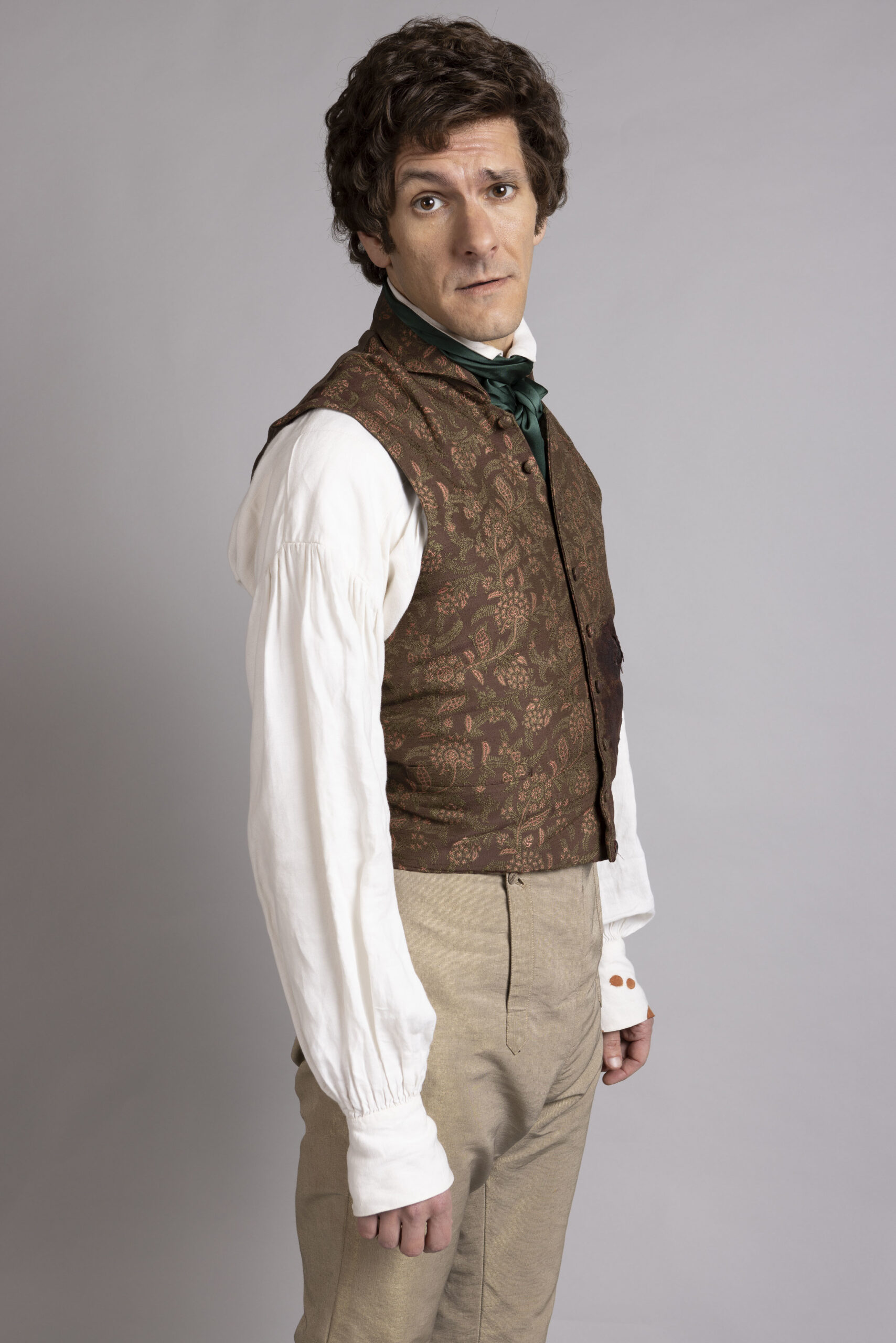 Matthew Baynton as Thomas Thorne. Promotional Portrait for Ghosts, he stands in Victorian dress and looks longingly into the camera