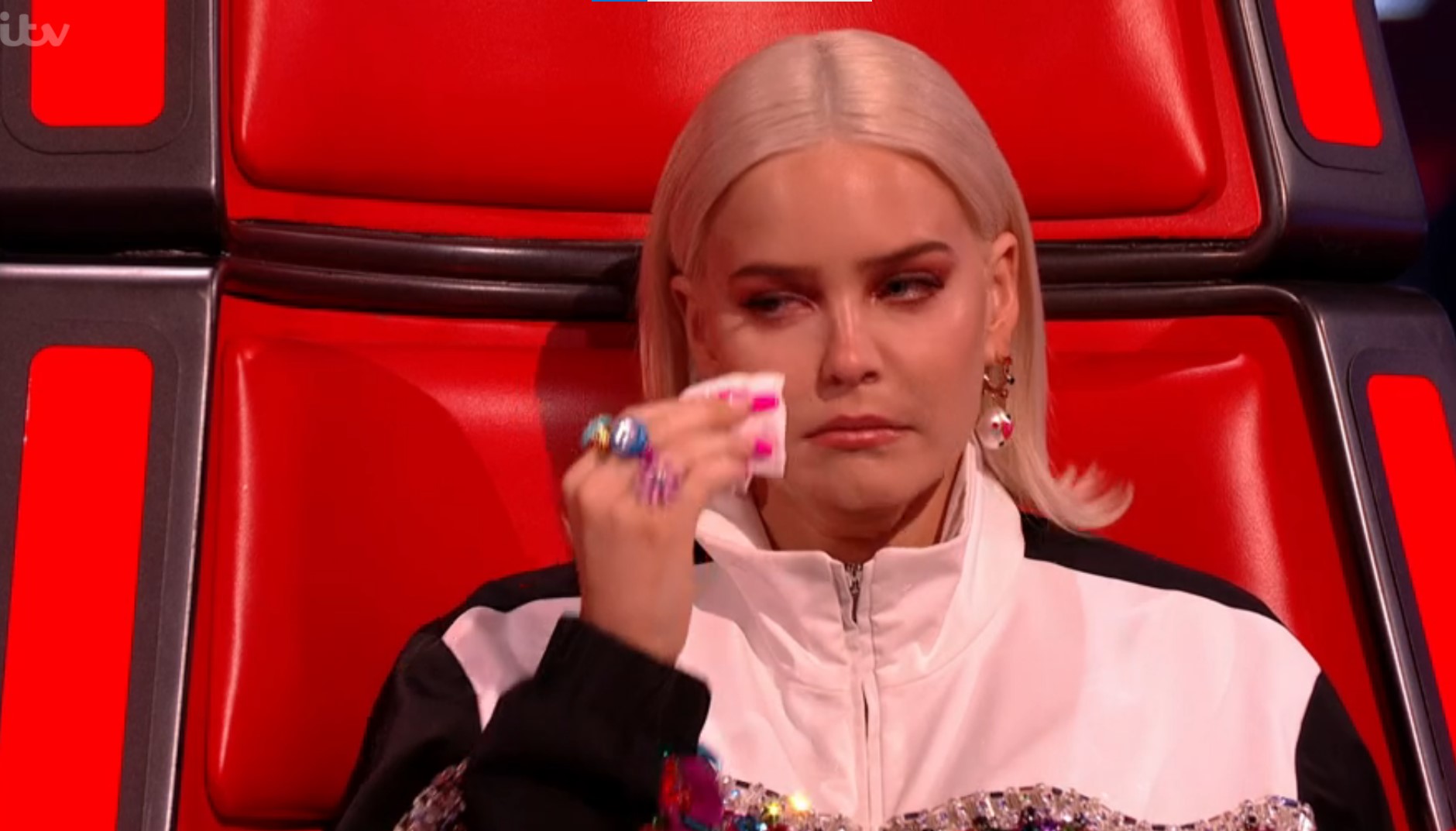 Anne-Marie can't hold back tears on The Voice