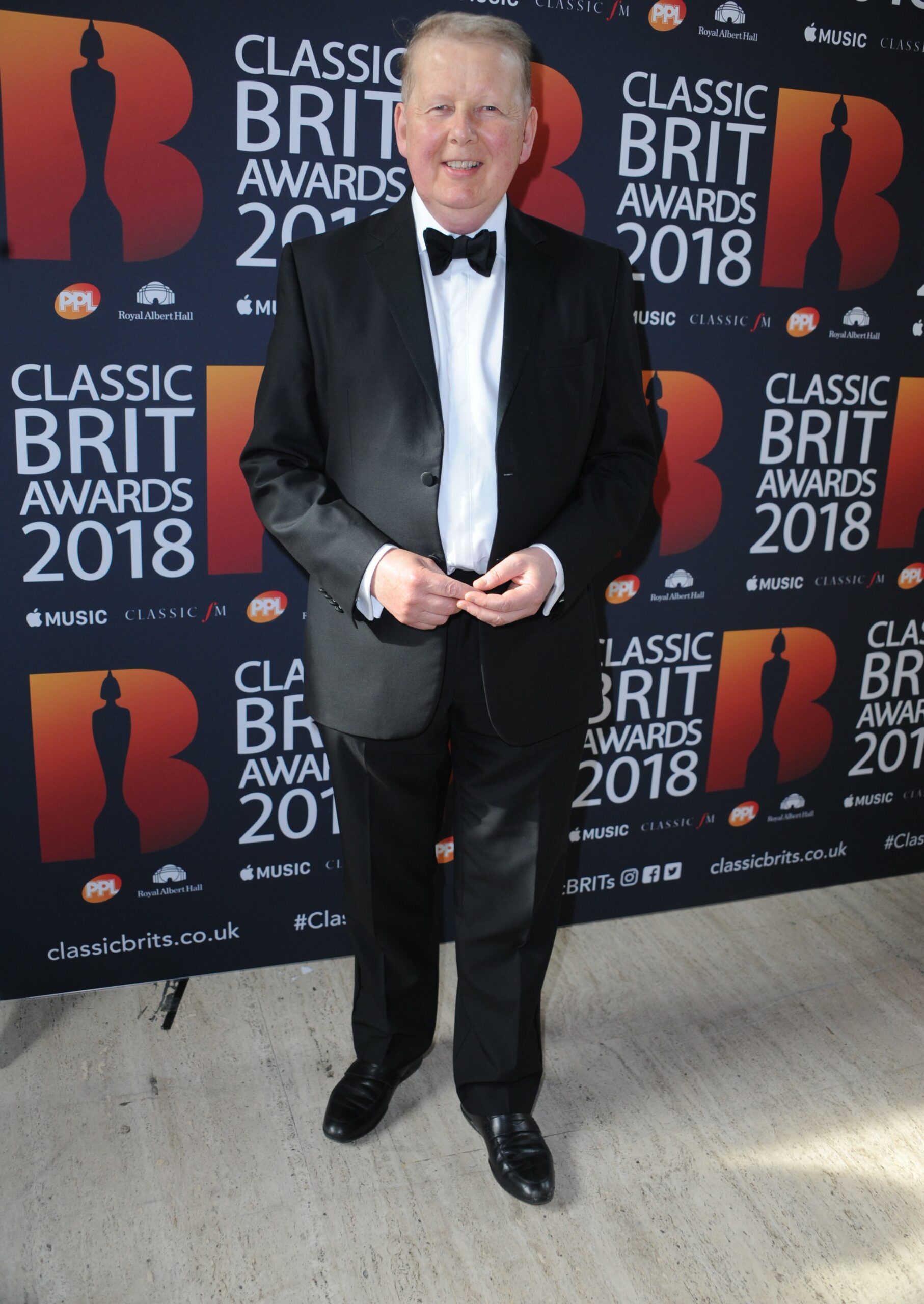 Bill Turnbull smiling at The Classic Brit Awards