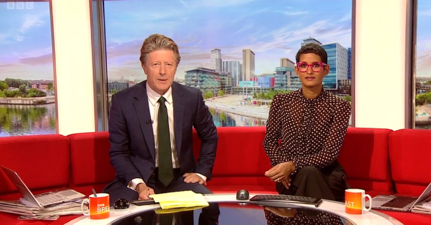 Charlie Stayt and Naga Munchetty on BBc Breakfast today