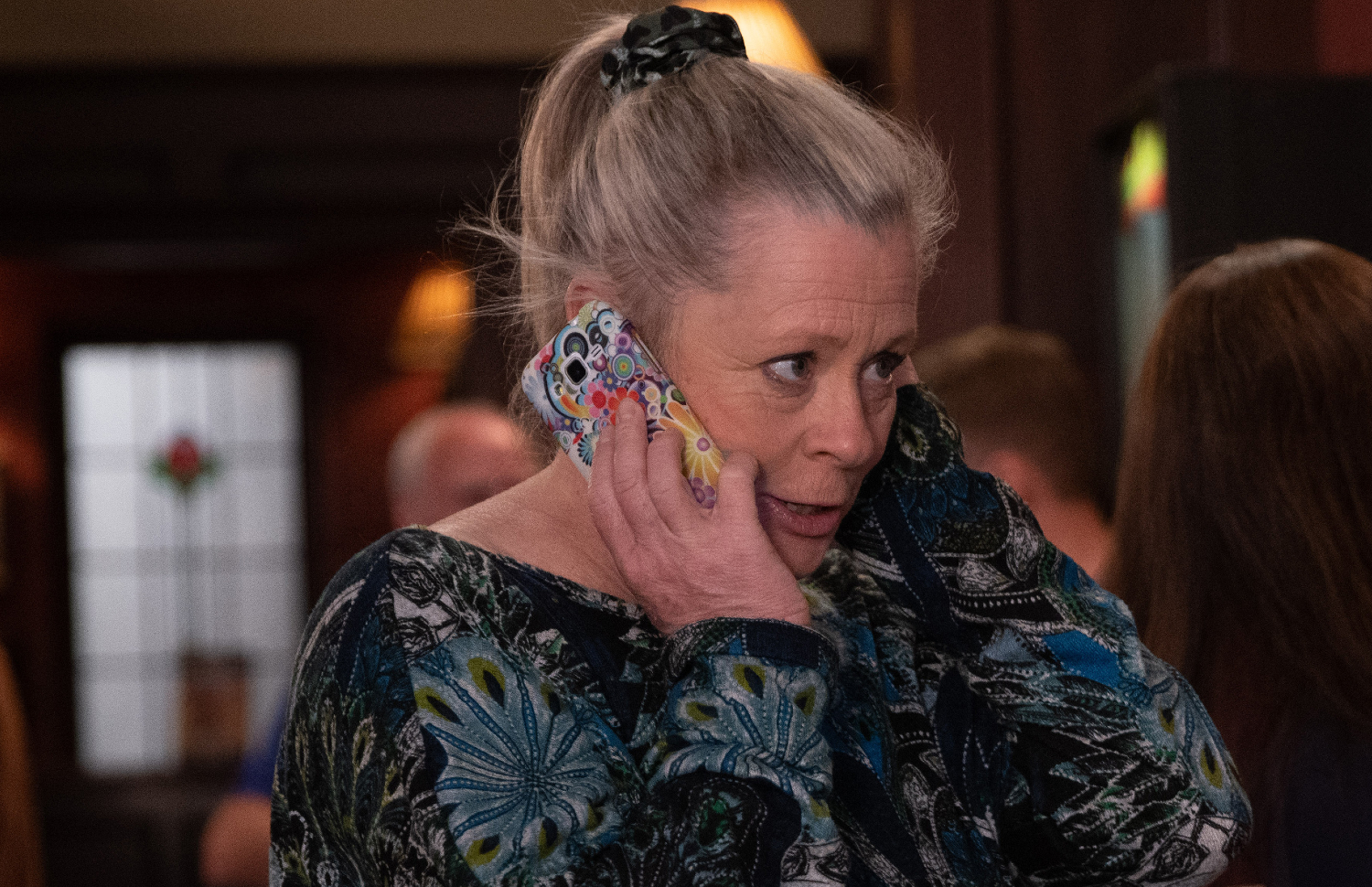 Corrie Bernie on the phone