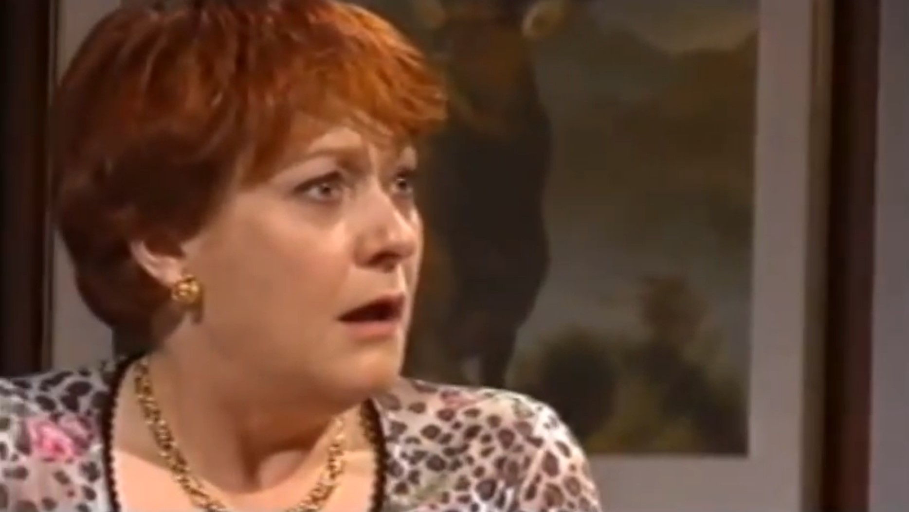 Coronation Street Eve Elliott looks horrified
