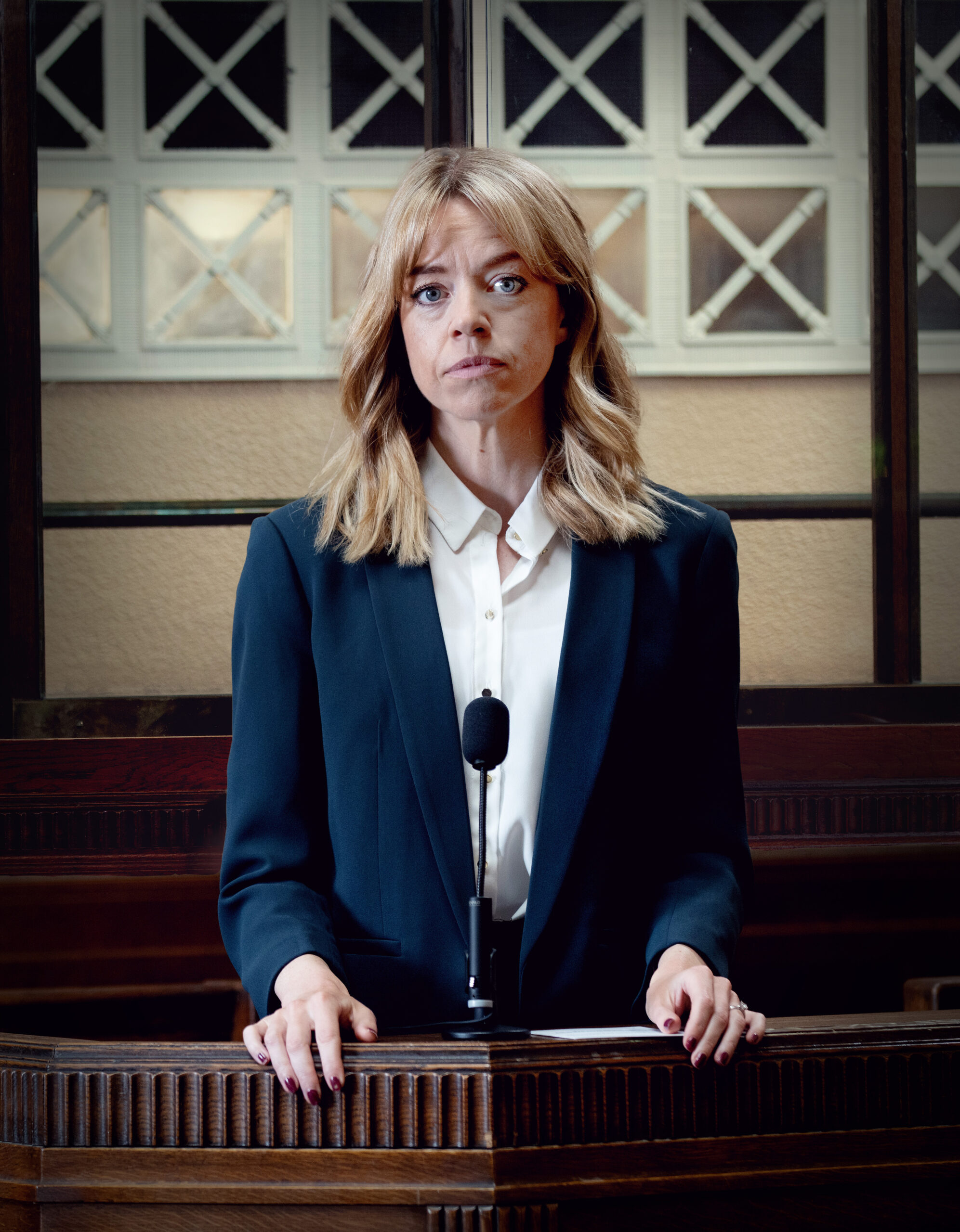 Coronation Street Toyah looks strained on the witness stand