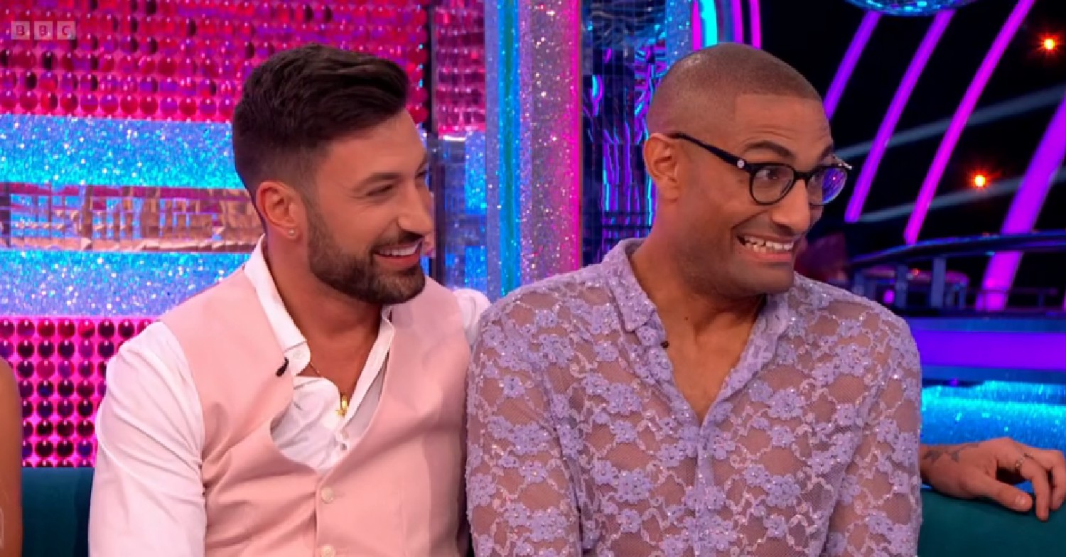 Giovanni Pernice smiling with Strictly partner Richie Anderson on the show