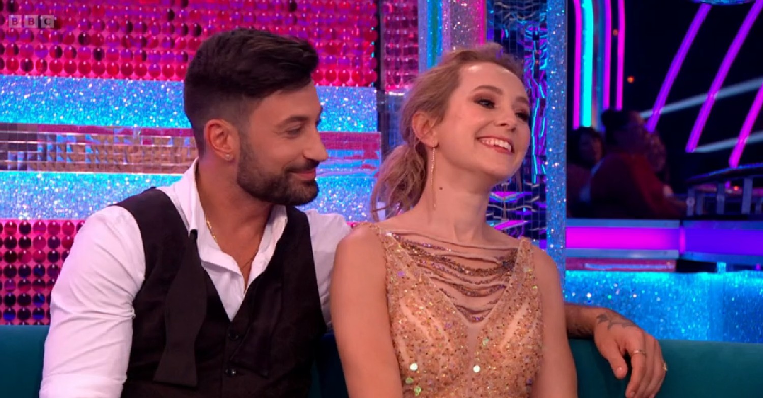 Giovanni and Rose smiling on Strictly Come Dancing