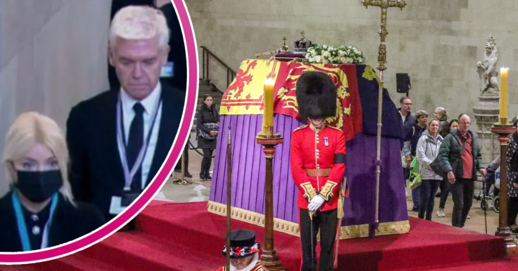 Holly and Phil at the lying in state