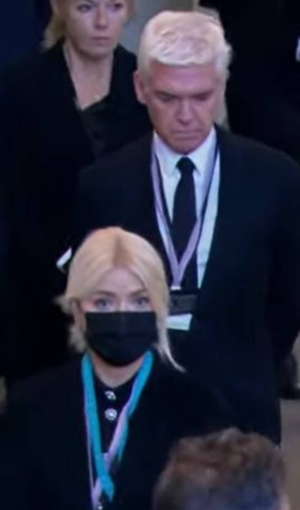 Holly Willoughby and Phillip Schofield pay their respects to the Queen as she is lying-in-state