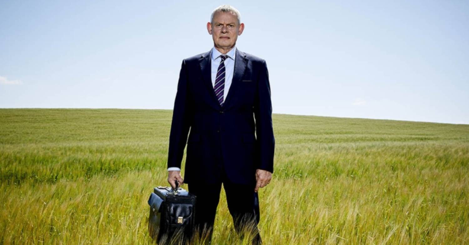 Martin Clunes looks stern as Doc Martin - but how did Doc Martin series 9 end?