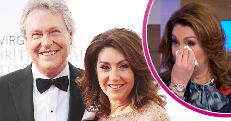 Jane McDonald crying and with fiancé Ed