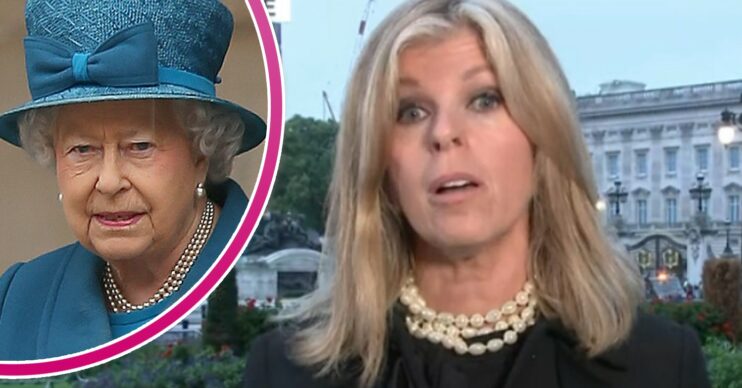 The Queen all in blue and Kate Garraway on GMB