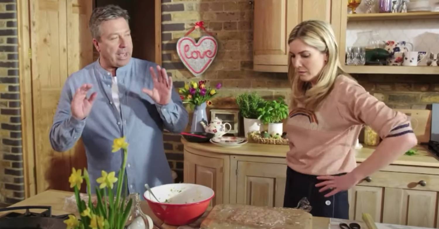 Lisa Faulkner and John Torode present John and Lisa's Weekend Kitchen together