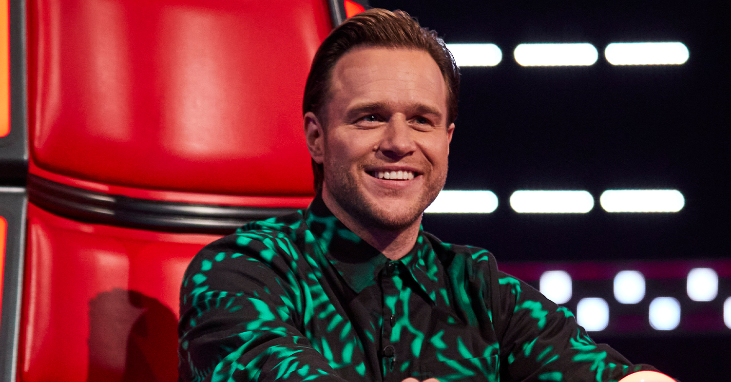 Olly Murs smiling on The Voice